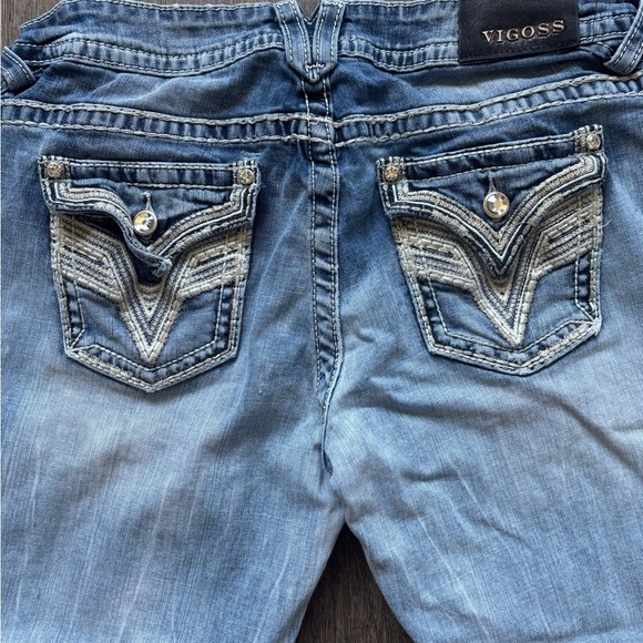 Vigoss Women's Blue Distressed Cropped Jeans - Picture 7 of 7